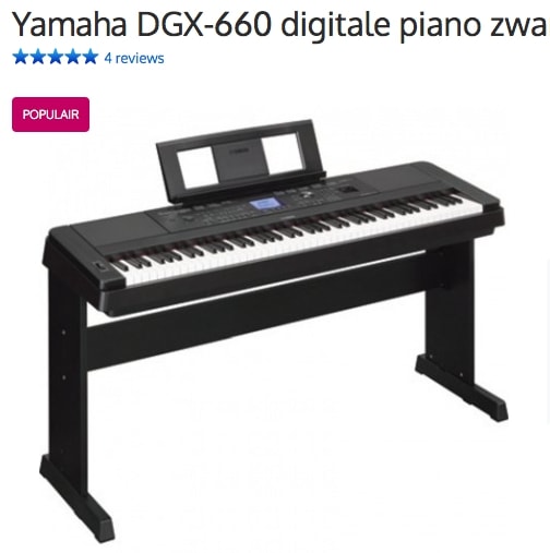 Een afbeelding van de digitale piano Yamaha DGX-660