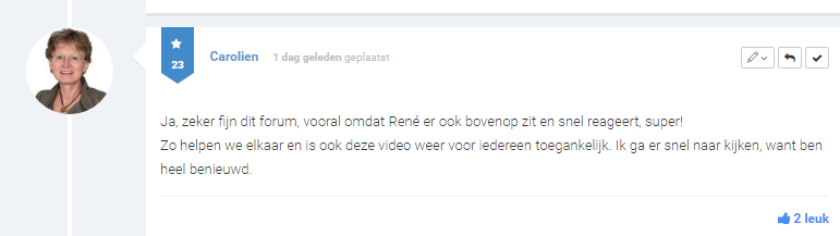 Ervaring Carolien op het piano forum