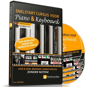 De cover van de snelstartcursus van pianoles van rene
