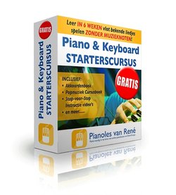 De omslag van de starterscursus van Pianoles van Rene