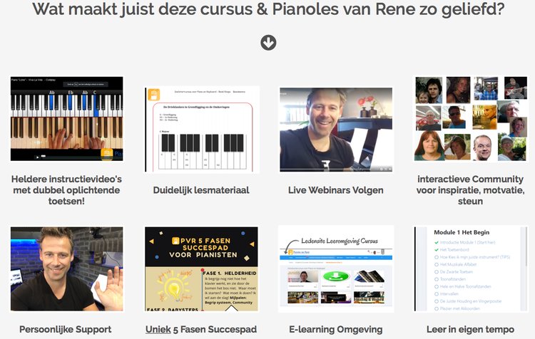 Alle voordelen van Pianoles van Rene op een rij